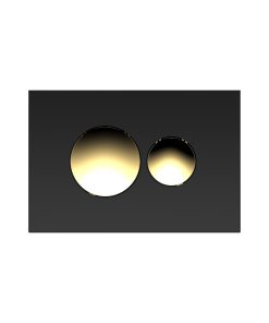 GC14 Round Black Gold Button for Concealed Cistern