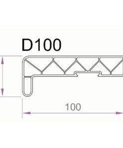 P100. 100 mm Window Board Profile White