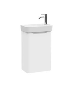 Integra Round Washbasin Unit 45 cm, with one door, compact 69835 matt white, right
